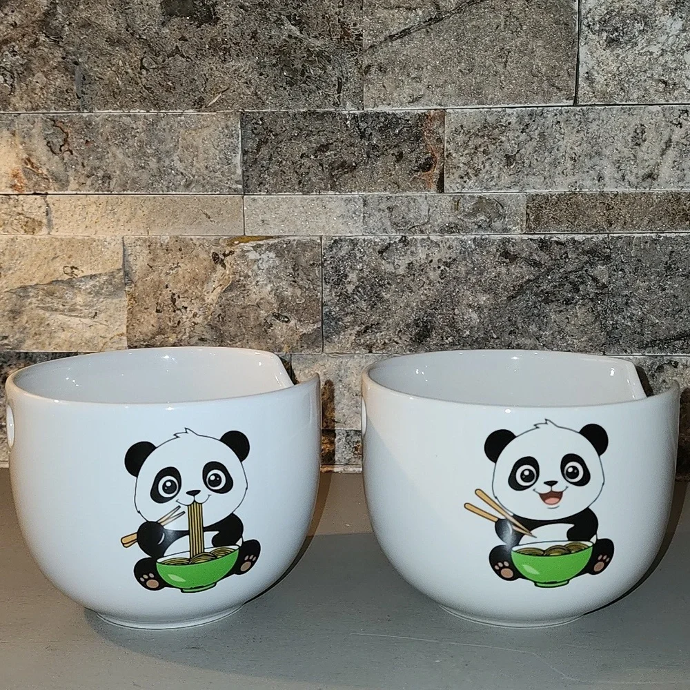 Thoughtfully Cute Panda Bowls Set Of 2